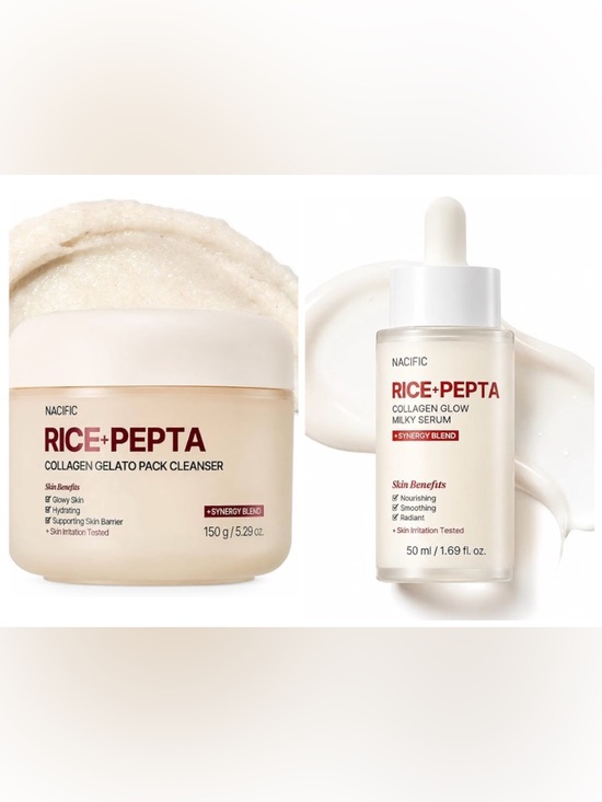 Other - Korean Skincare Nacific Rice Pepta Collagen Gelato Cleanser & Milky Serum